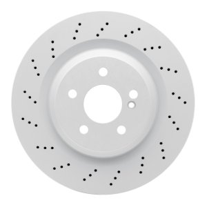 Mercedes-Benz SL55 AMG Brake Rotor (1) - Rear - R1 Concepts - GEOSPEC Coated Rotor - Drilled - `03-`12